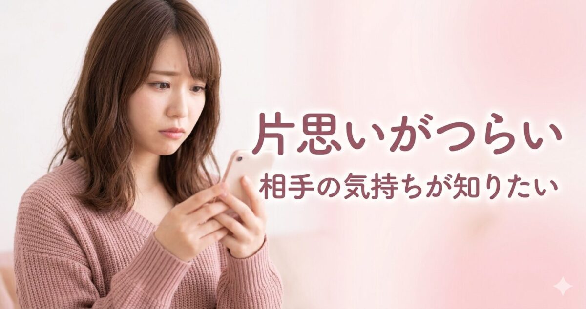 片思いがつらい 相手の気持ちが知りたい 片思いの不安や切なさを感じている20代の女性