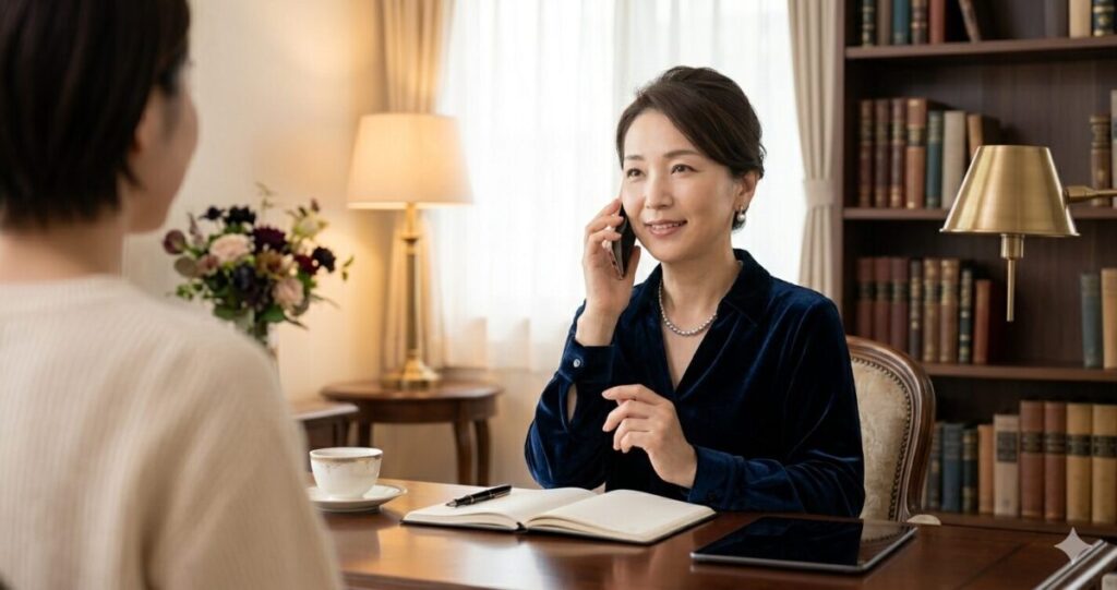 電話占いヴェルニは、信頼できる占いサービス
占い師が鑑定している