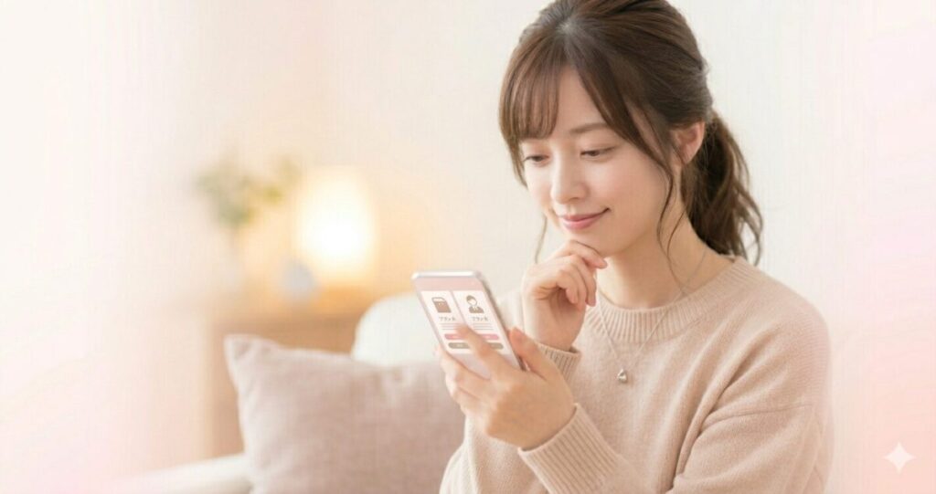 電話占い絆を利用するか検討している女性のイメージ
