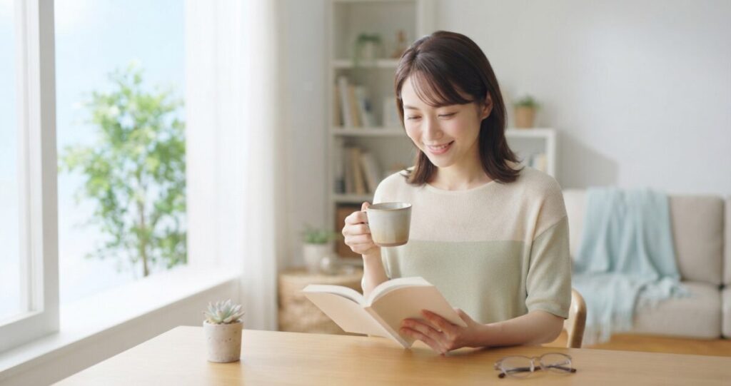 失恋の悲しみから少しずつ抜け出し、自分の時間を穏やかに過ごせるようになった女性
