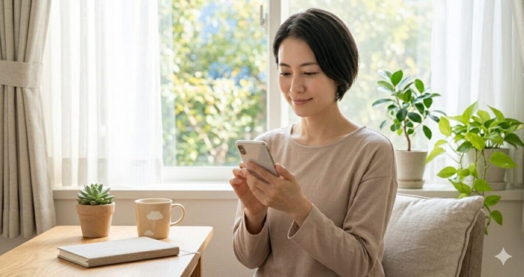 気持ちが少し前向きになった状態（立ち直りの途中）
ほっとした・少し前向きな表情