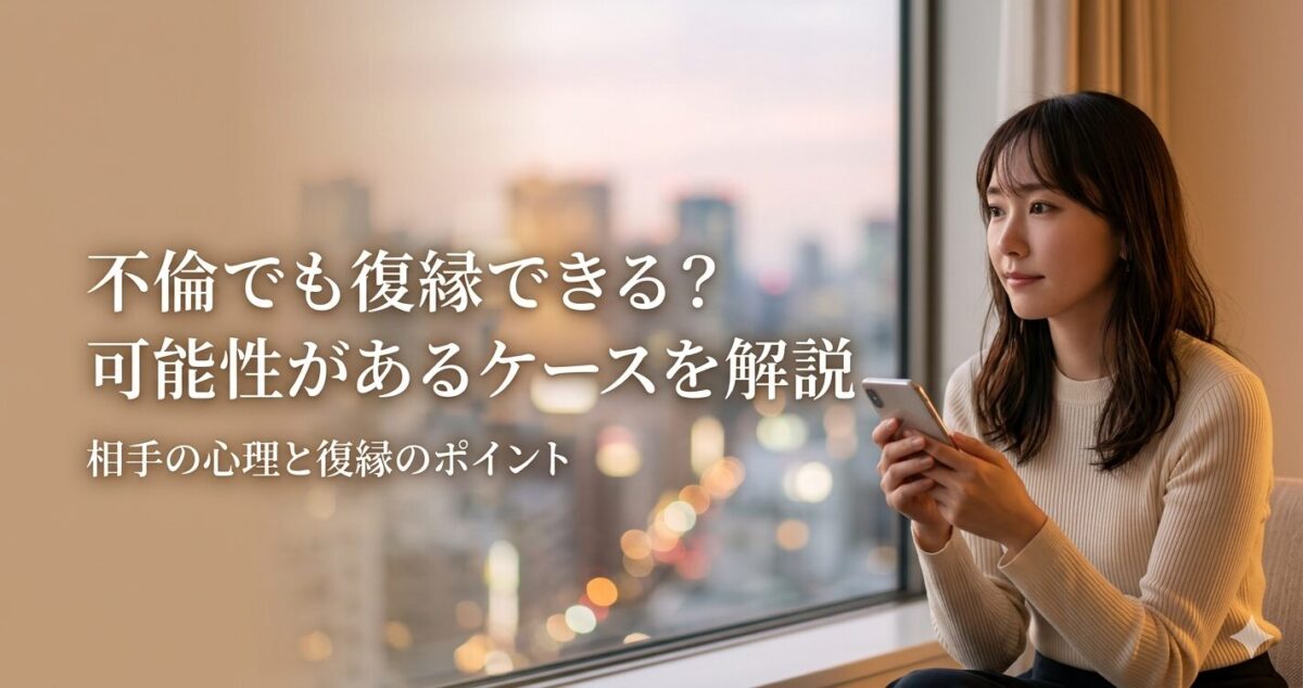 不倫相手との復縁を願う女性の切ない気持ちと、まだ可能性を信じたい前向きな感情 0代前後の女性がスマホ画面を見つめながら相手からの連絡を待っている