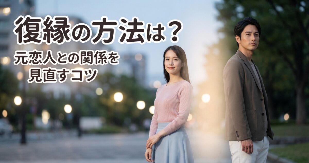 復縁の方法は？ 元恋人との関係を見直すコツ 20代〜30代の男女が少し距離を空けながらも、お互いを意識している